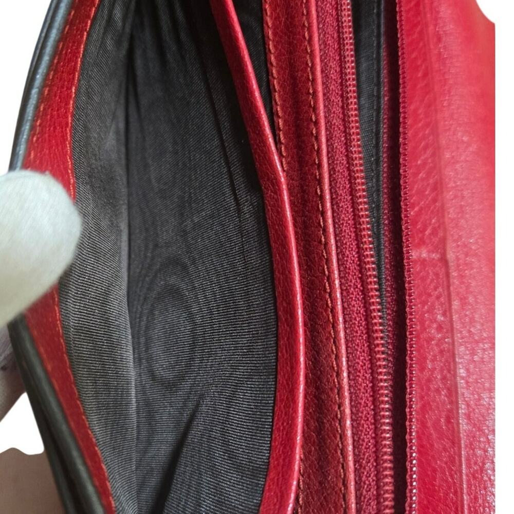 Gucci Linea Ricami Embroidered Floral Crystal Continental Leather Trifold Wallet - Picture 10 of 13